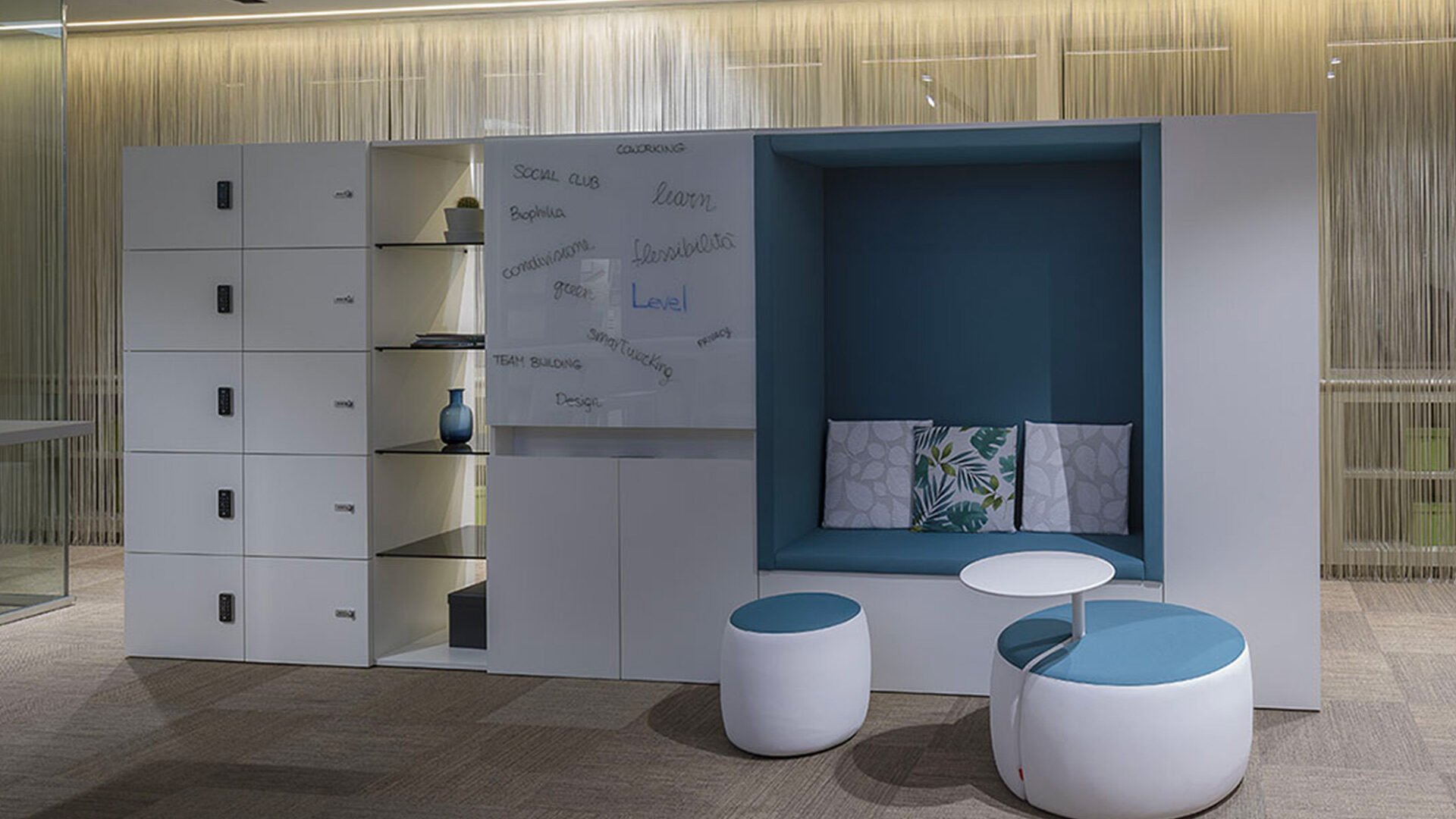 Evoluzione-delle-pareti-attrezzate-per-saziibiridi-privati-Level-Office-Landscape