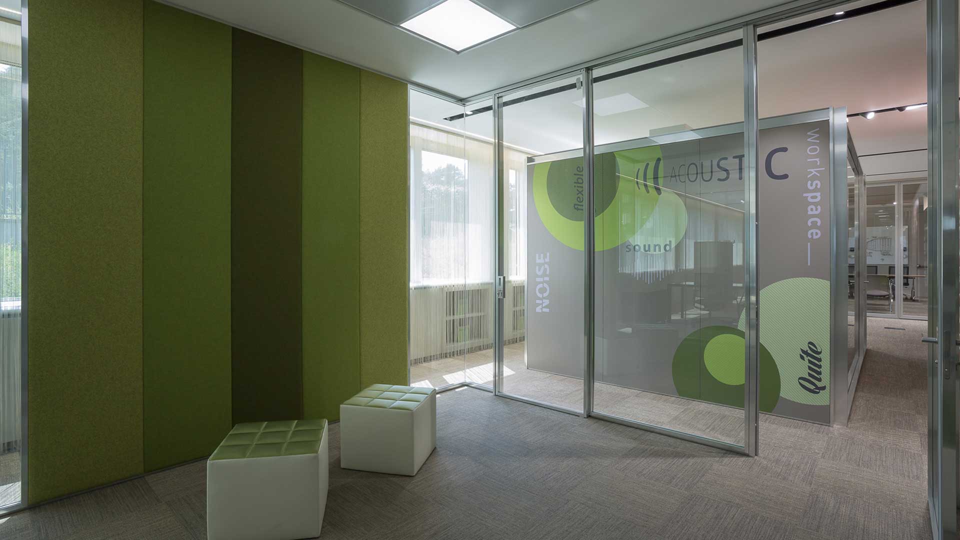 Pareti-divisorie-ufficio-insonorizzate-Level-HUB